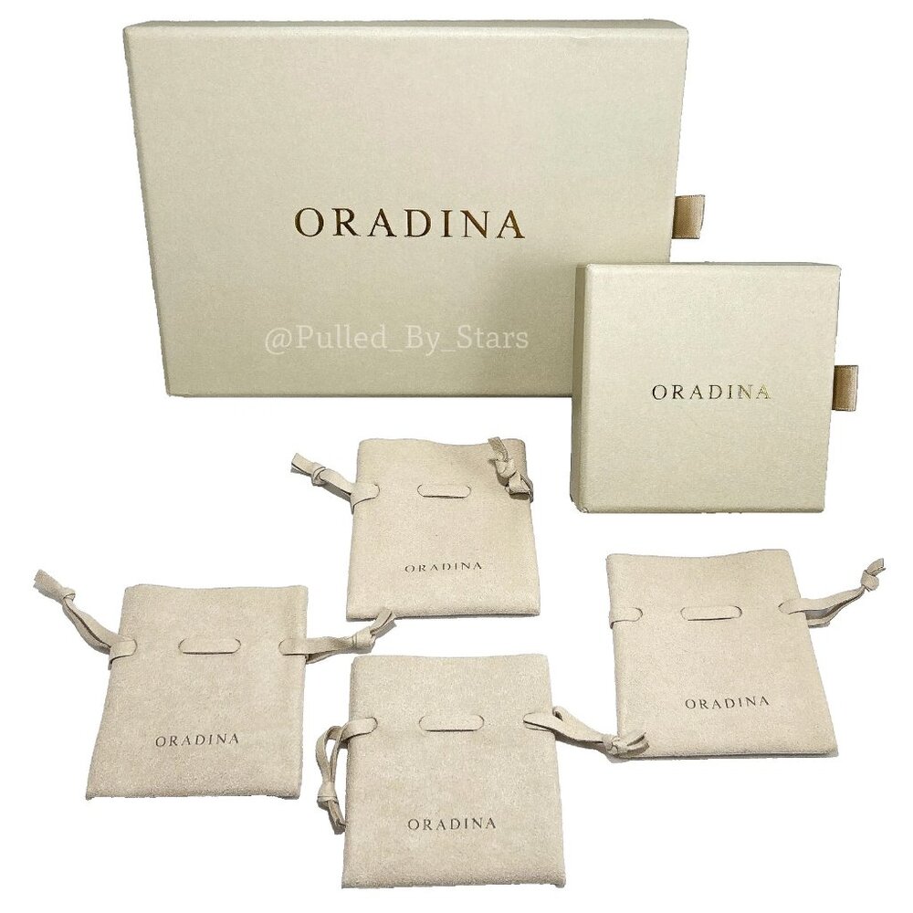 ORADINA (2) Pullout Drawer Boxes with Foam Jewelry Inserts + (4) Jewelry Pouches